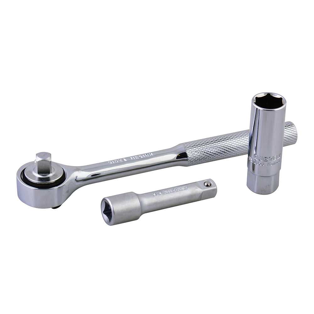 Surtek Juego 3 dados y acc. en pulgadas para bujías 3/8"