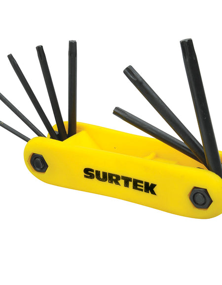 Juego de 8 llaves hexagonales Torx® tipo navaja Surtek