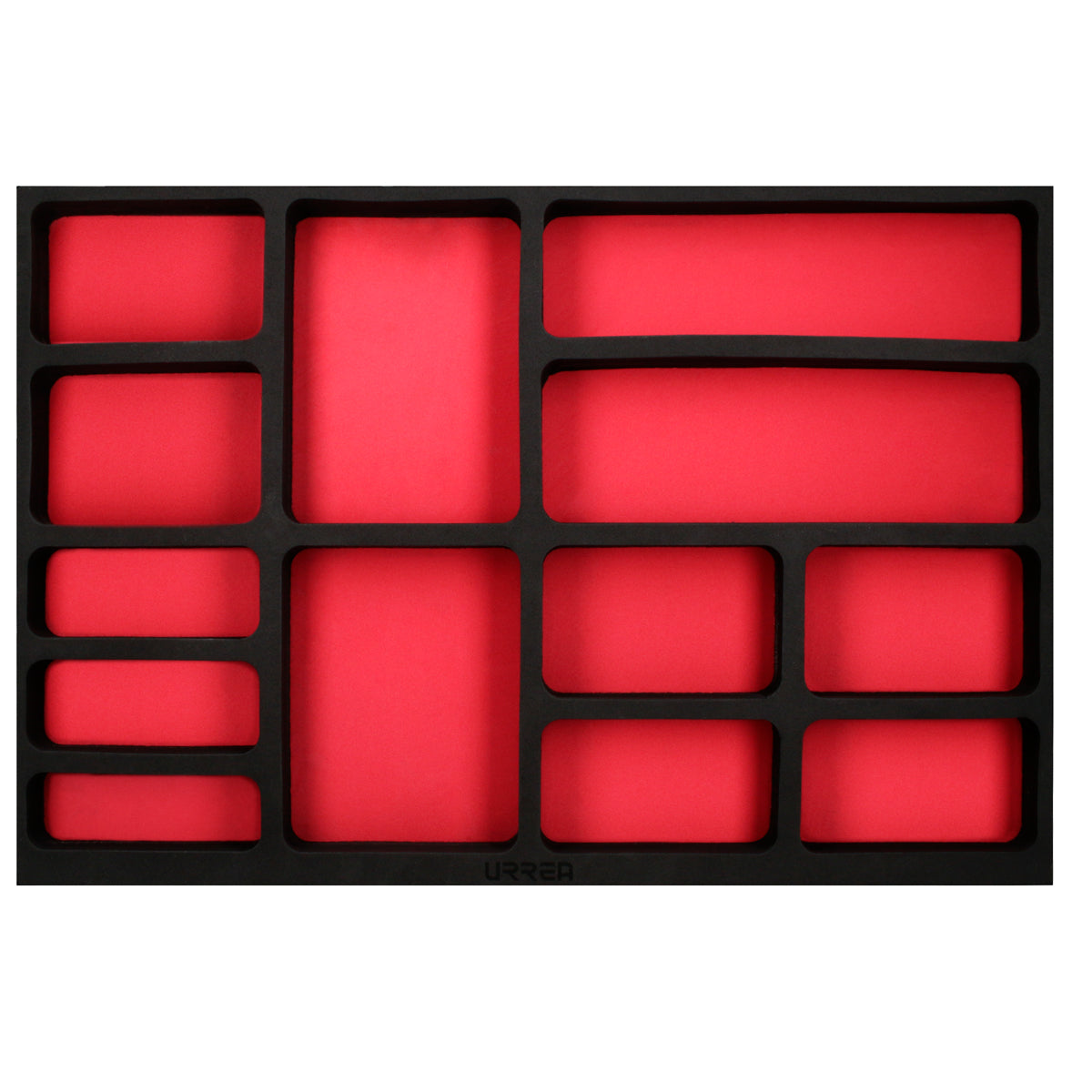 Urrea Bandeja para componentes chica de 30 mm de espesor 10 cavidades medidas 55 x 36 cm fabricada de EVA