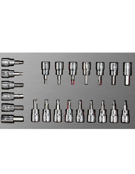 Juego dados con punta 22piezas 3/8" Urrea.