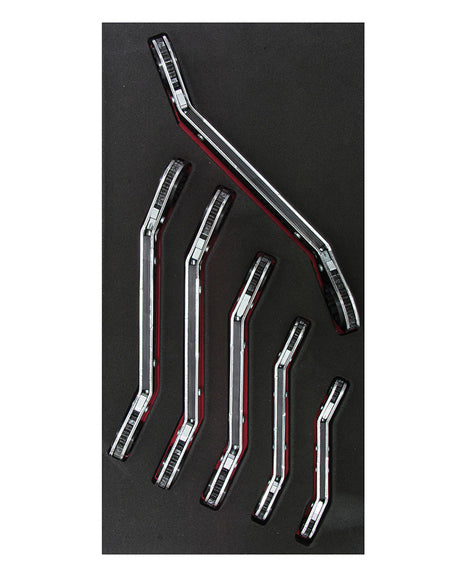 Juego de 6 llaves de matraca acodadas SAE Urrea