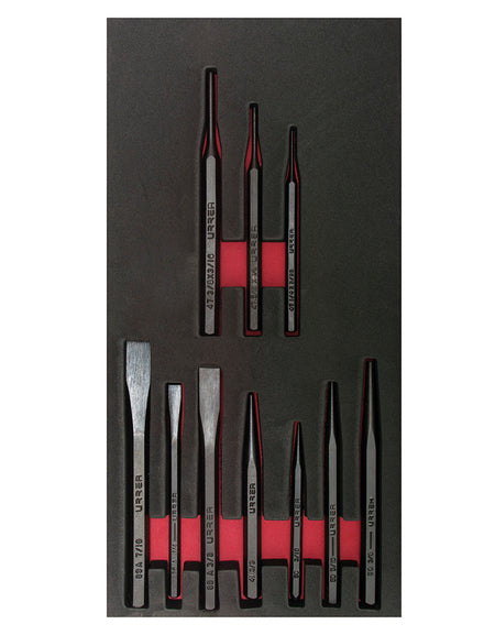 Juego de 10 punzones y cinceles Urrea