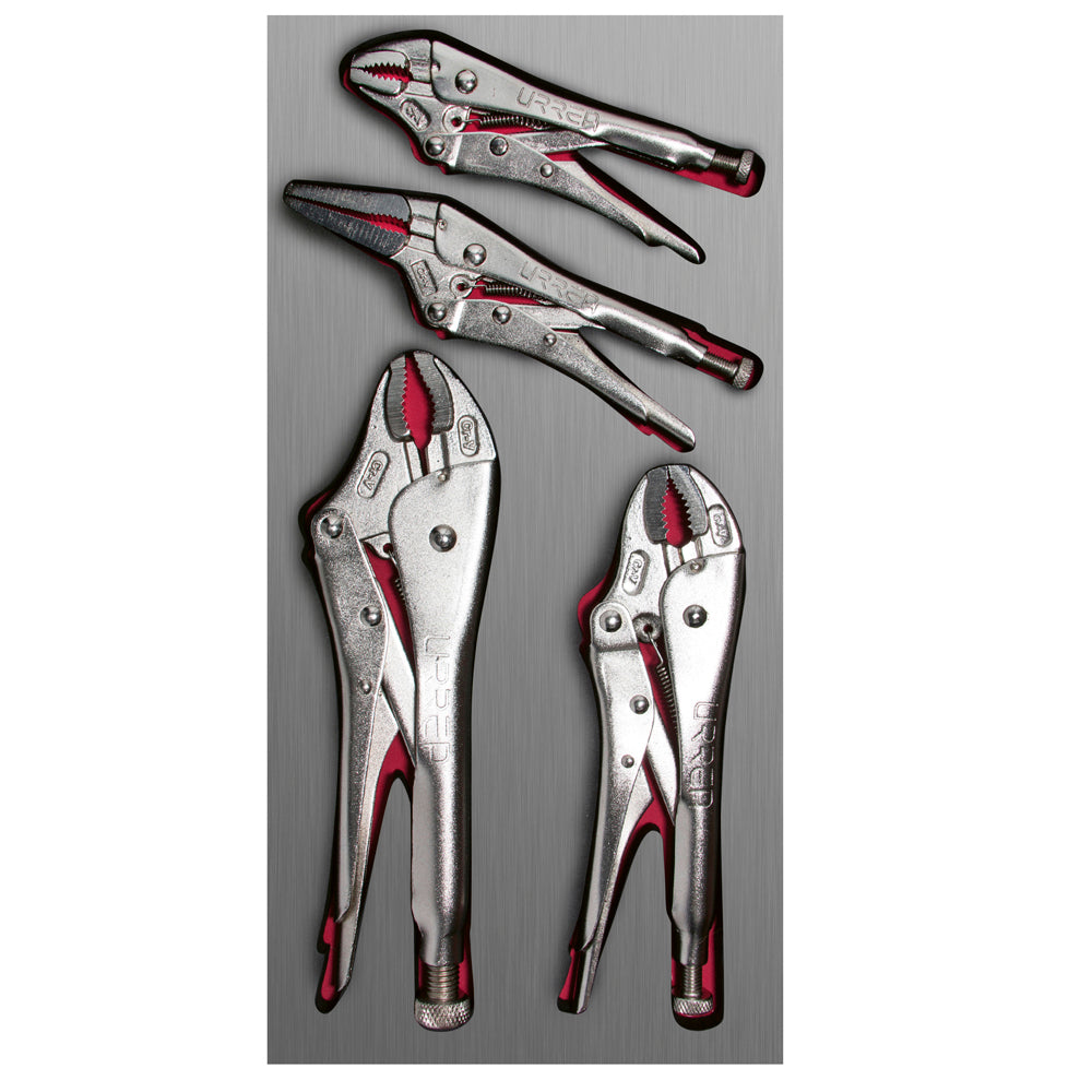 Juego 4 pinzas presión Urrea.