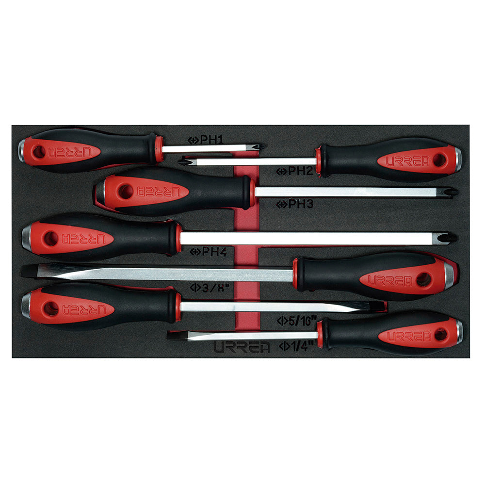 Juego de 7 Destornilladores de impacto combinado Urrea