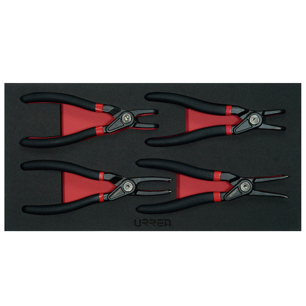 Juego de 4 Pinzas para anillos de retención Urrea