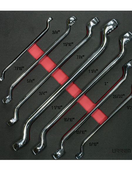 Juego de 7 llaves de estría 45° en pulgadas  Urrea