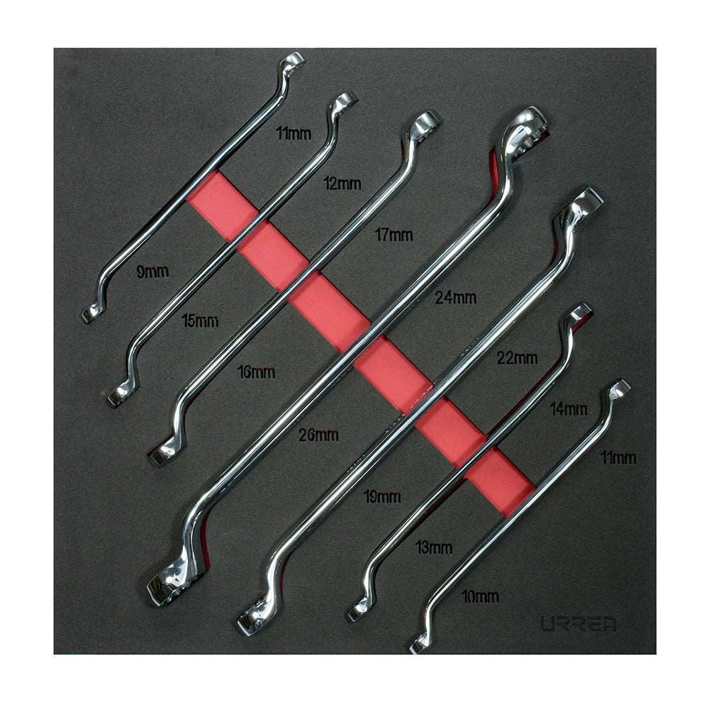 Juego de 7 llaves de estría 45° Métricas Urrea