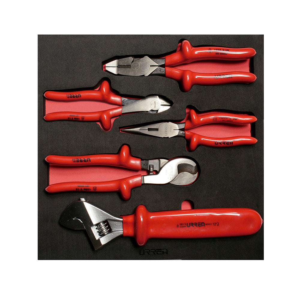 Juego de 4 Pinzas y Ajustable 1000V Urrea