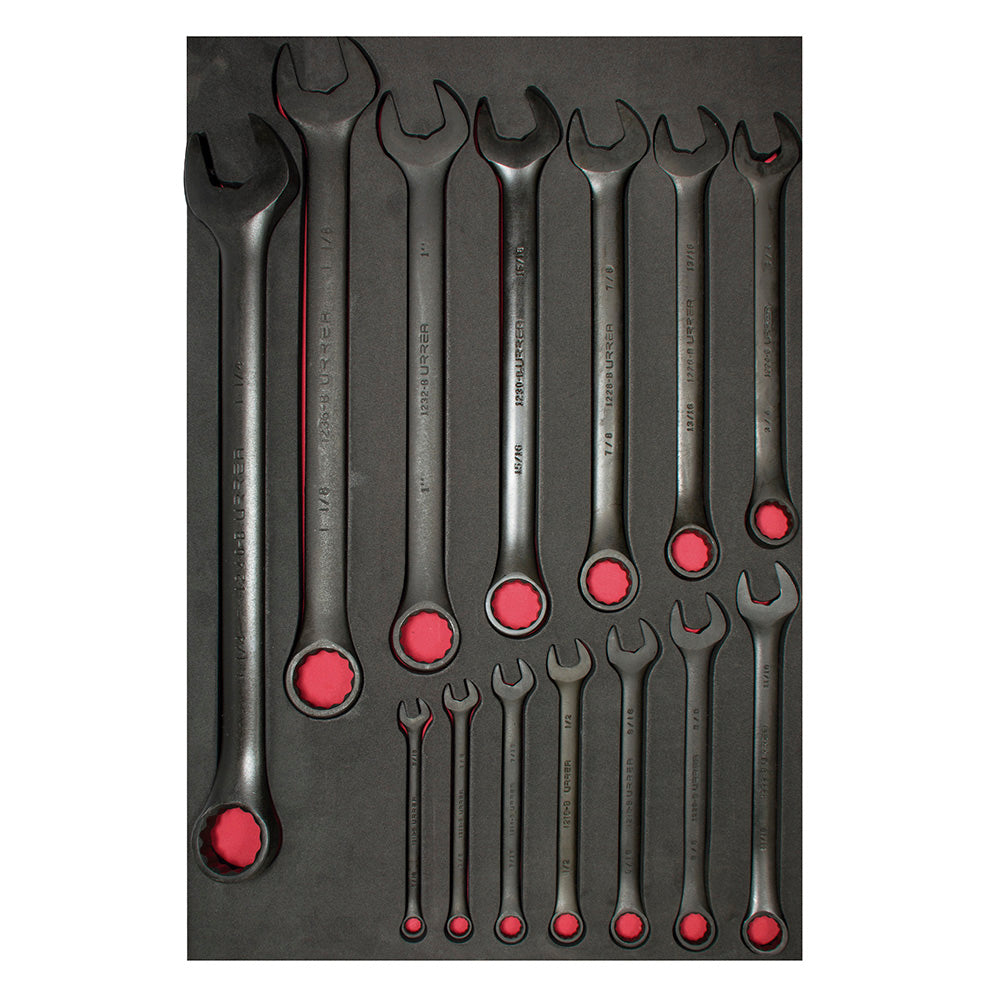 Juego 14 llaves combinadas SAE Urrea