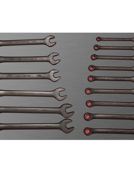 Juego 15 llaves combinadas black metr Urrea.