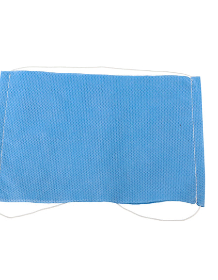 Paquete de 50 cubrebocas desechable de 3 capas compuesto de tela no tejida de poliéster de 12.2 cm x 17 cm en color azul Surtek
