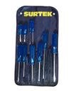 Surtek Juego de 10 destornilladores azules combinado