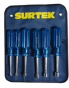 Surtek Juego 6 destornilladores azules de caja en pulgadas