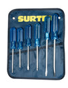 Juego de 6 destornilladores azules combinado Surtek