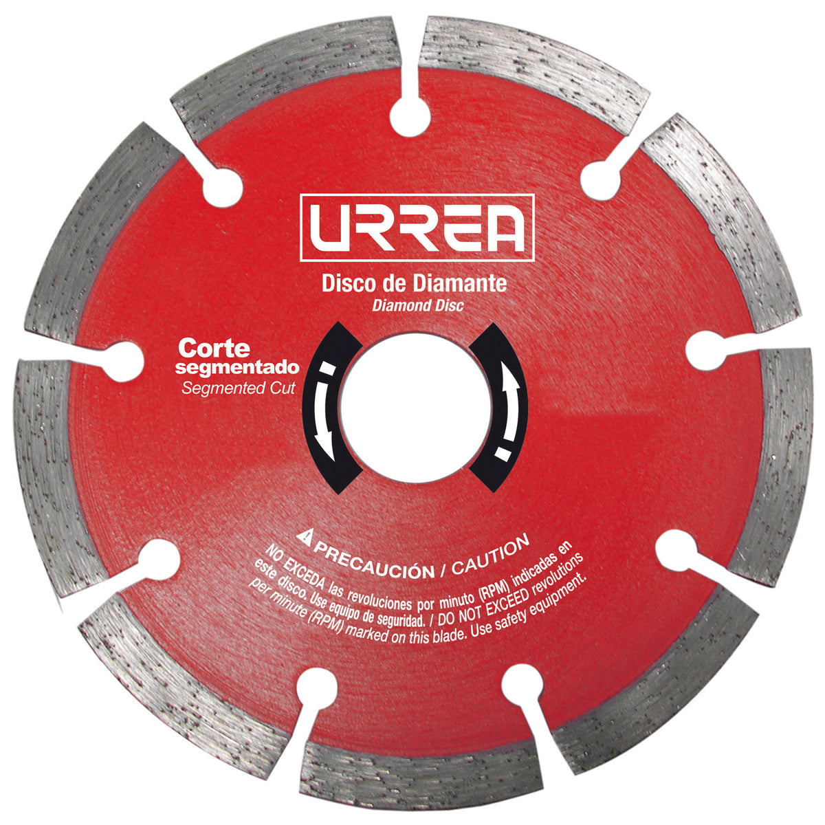Disco de diamante uso industrial corte segmentado 9" Urrea