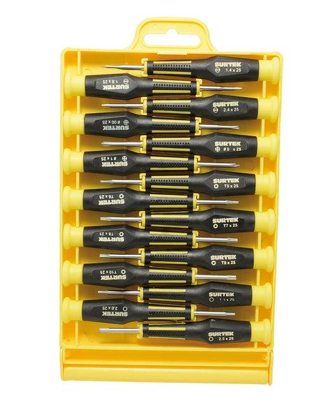 Juego de 15 destornilladores de precisión combinado Surtek