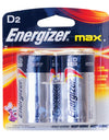 Pila alcalina marca Energizer® D con 2 piezas Surtek