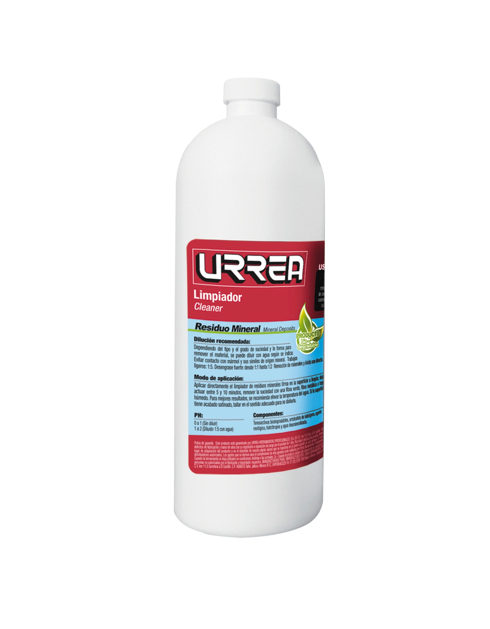 Limpiador de residuos minerales 1L Urrea