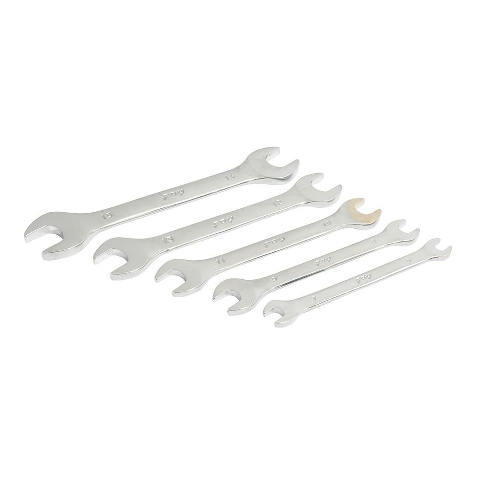 Juego de 5 llaves españolas pulido espejo métricas Foy