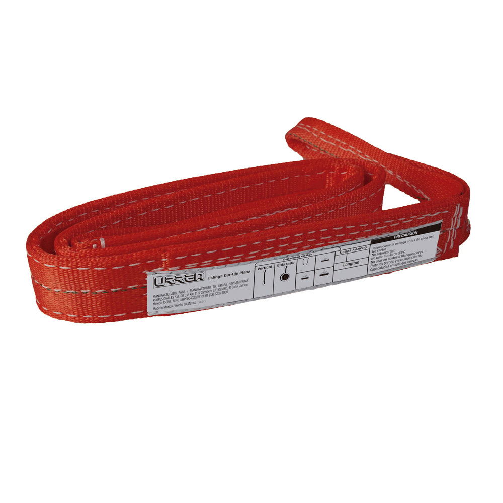 Eslinga plana Ojo-Ojo 10m x 4", 2 capas Urrea