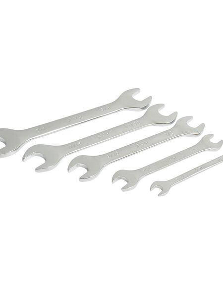 Juego de 5 llaves españolas pulido espejo en pulgadas Foy