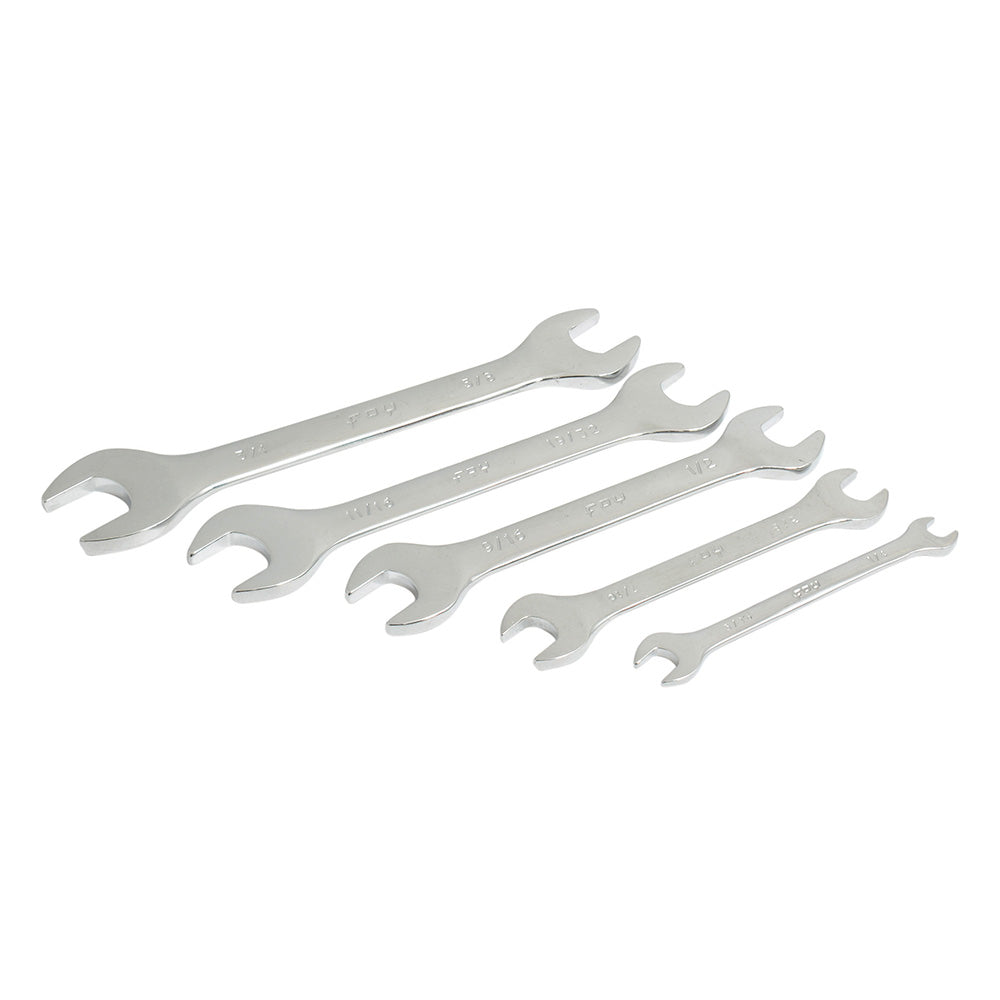 Juego de 5 llaves españolas pulido espejo en pulgadas Foy