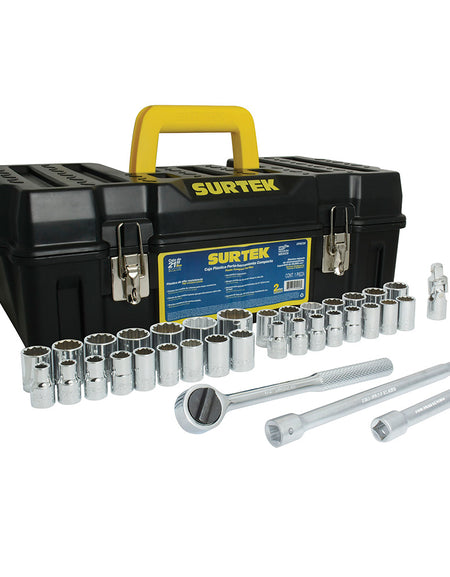 Juego de 36 dados y accesorios 1/2" Surtek