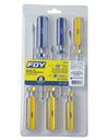 Juego de 6 destornilladores mango PVC combinado Foy