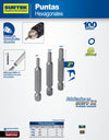 Punta hexagonal 1/8"x2" 10 piezas Surtek