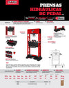 Prensa hidráulica de pedal, uso pesado de 30 toneladas Urrea