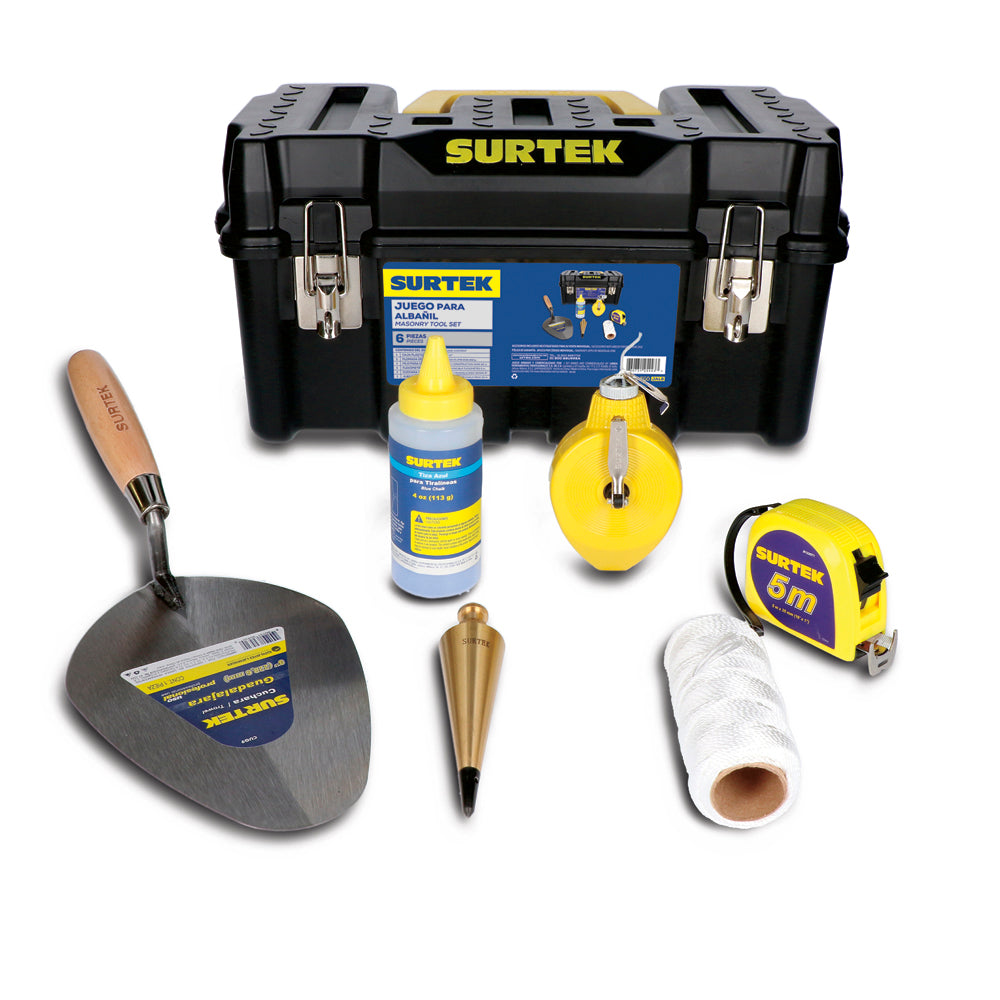 Juego de herramientas para albañil 6 piezas Surtek