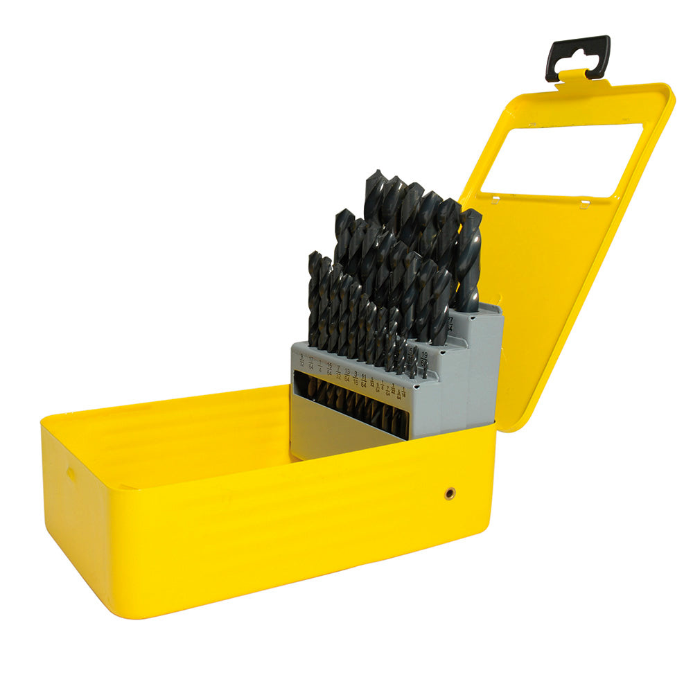 Surtek Juego de 29 brocas de acero de alta velocidad negras