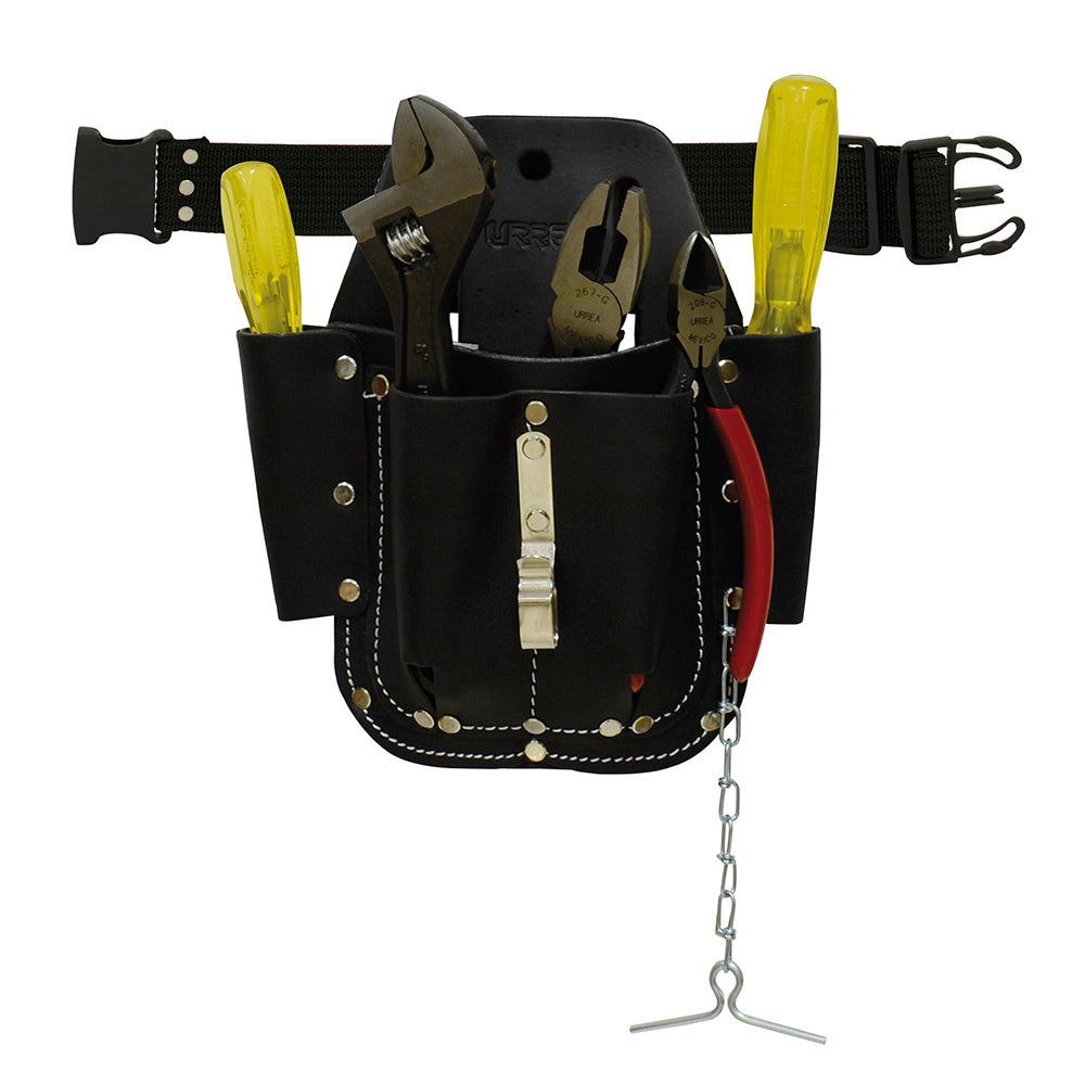 Juego 6 piezas en estuche de cuero Urrea