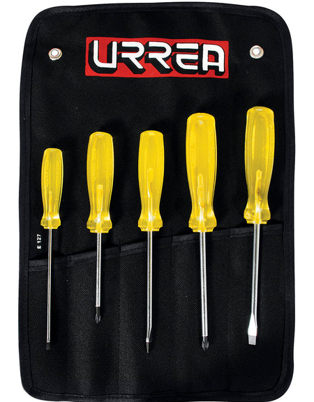 Juego de 5 destornilladores ámbar combinado Urrea