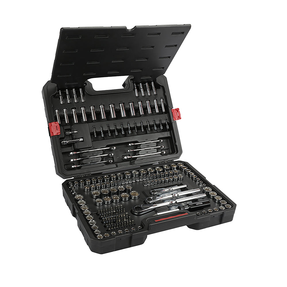 Jgo dados y accesorios comb 230 pzas estuche plástico Urrea.