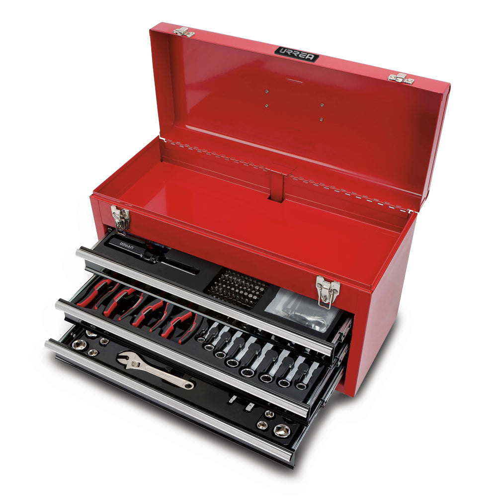 Juego de dados y accesorios en caja metálica 178 piezas Urrea