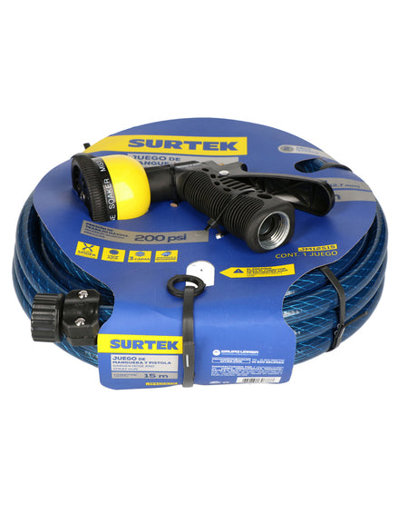 Juego de manguera tipo spider con pistola Surtek