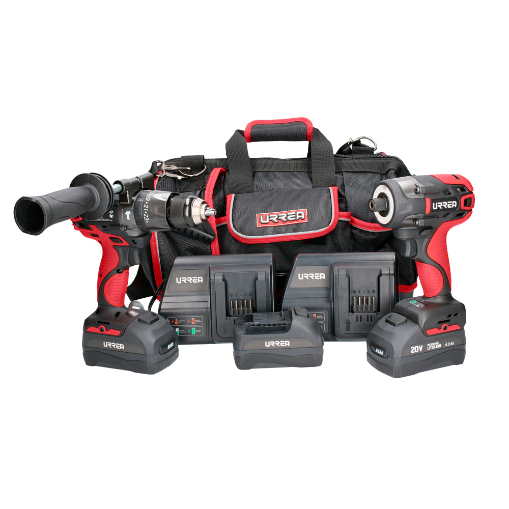 MP117 Maleta portahtas 17" 1pz. AI1120 Atornillador impacto 20V 140Nm 1pz. RB1120 Rotomartillo bateria li-ion20V 1pz.