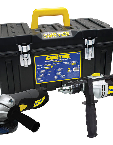 Surtek Juego de herram. eléctrica en caja plástica 3 piezas