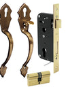 Conjunto Classic llave estándar latón antiguo Lock