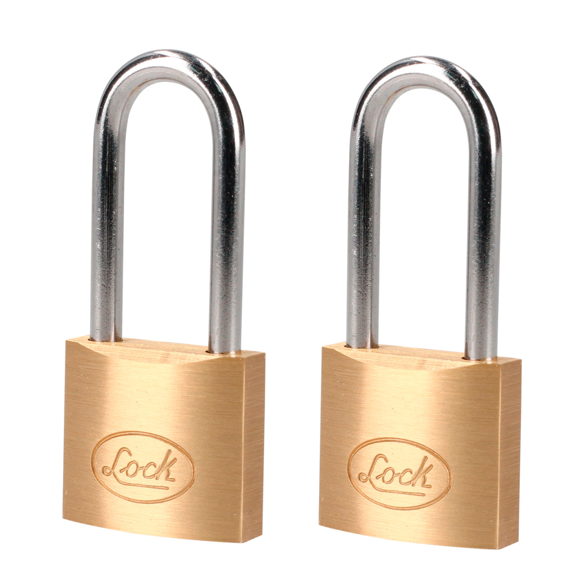 Candado de latón largo llave estándar 2 piezas 25mm Lock