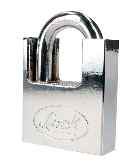 Candado acero antipalanca, llave discos cromo satinado Lock