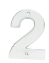 Numero 2 bold 4" cromo satinado Lock