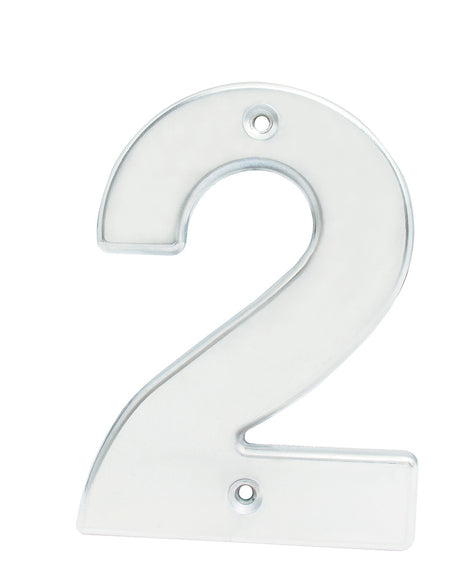 Numero 2 bold 4" cromo satinado Lock
