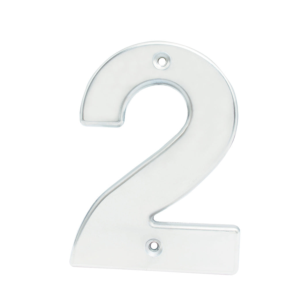 Numero 2 bold 4" cromo satinado Lock