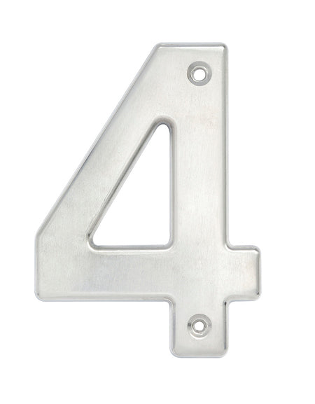 Numero 4 bold 4" cromo satinado Lock