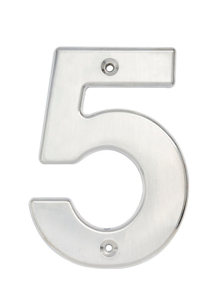 Numero 5 bold 4" cromo satinado Lock