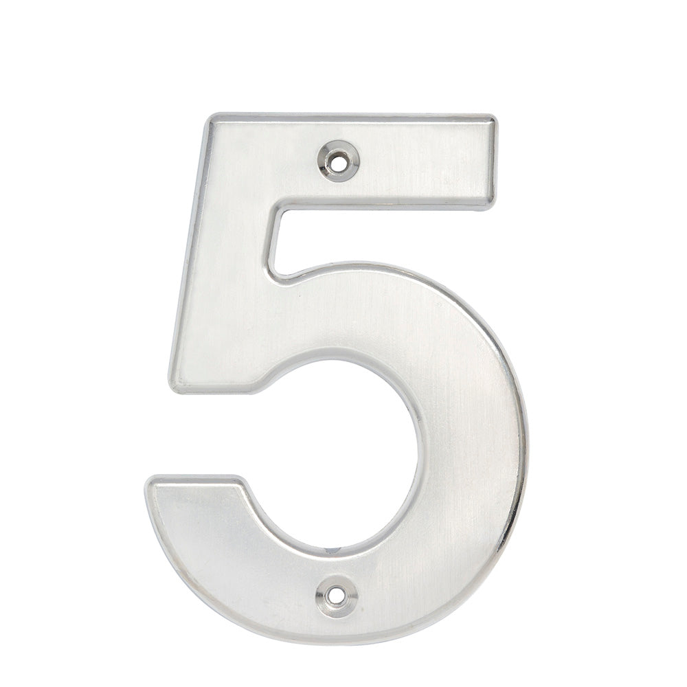 Numero 5 bold 4" cromo satinado Lock