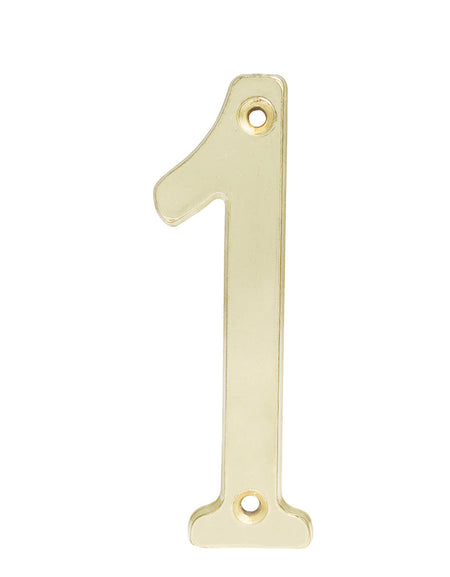 Numero 1 slim 4" latón brillante Lock