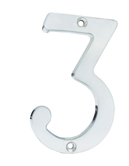 Numero 3 slim 4" cromo satinado Lock